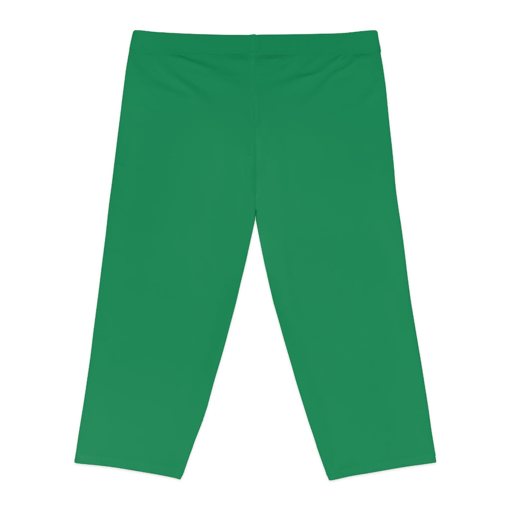 Battle Box [BB] Women's Green Capri Leggings