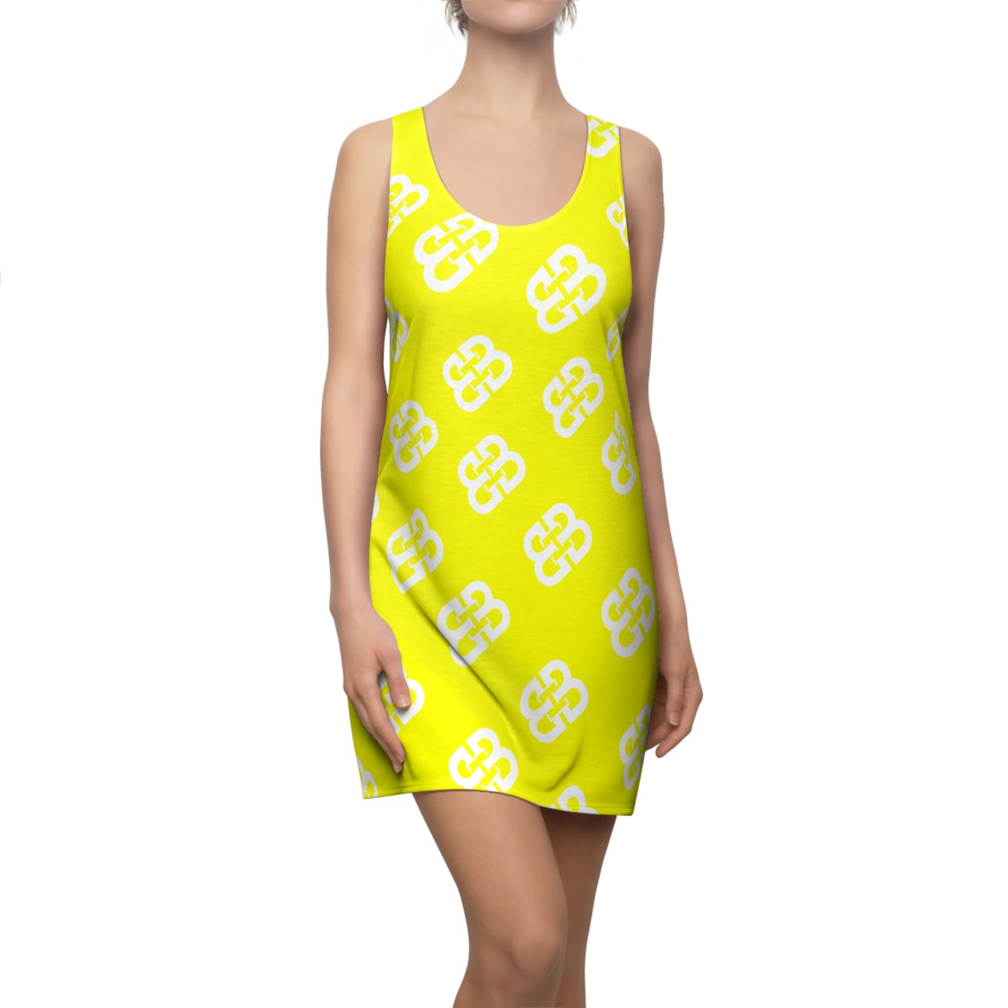 Battle Box Yellow White BB Tunic Racerback Top-CB