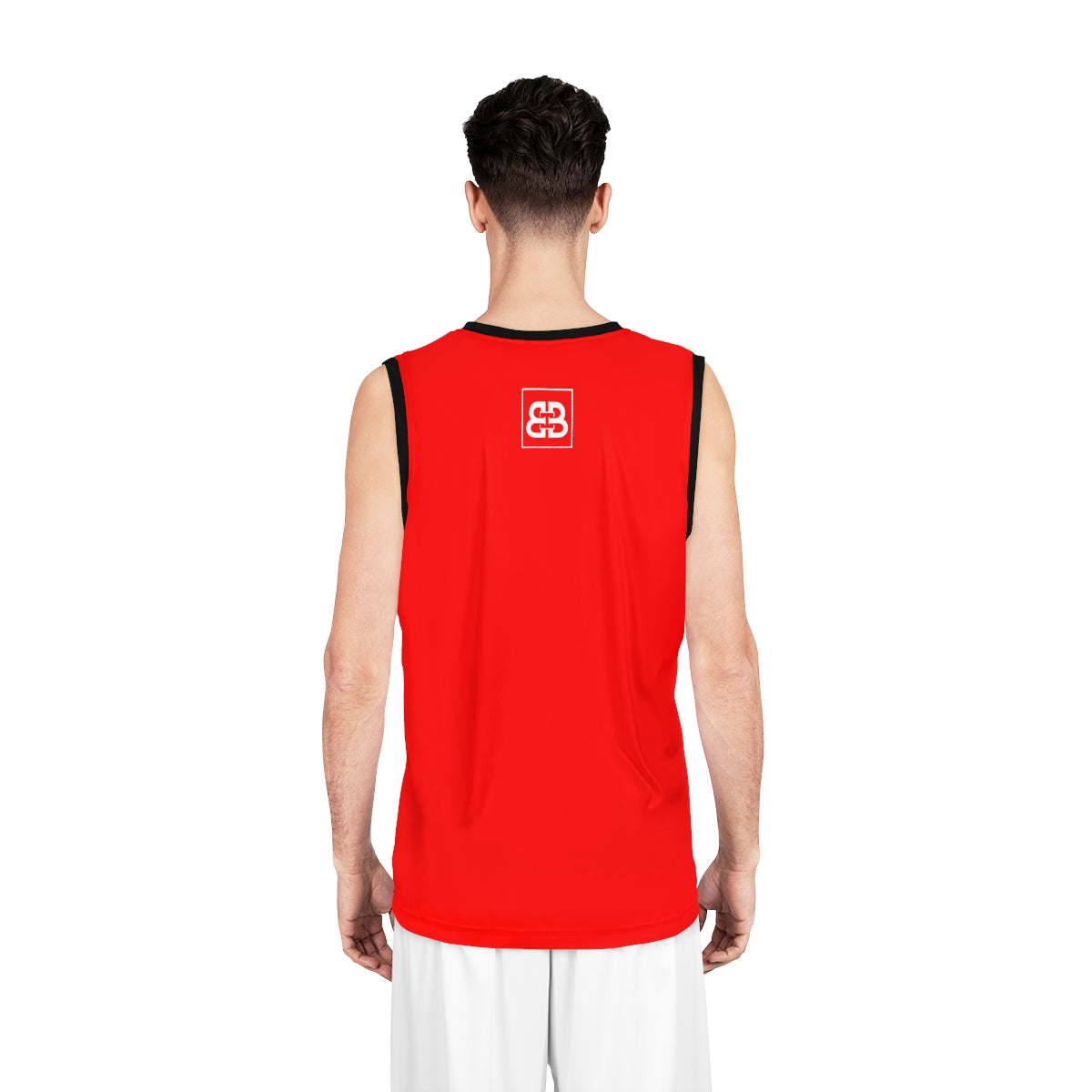 Battle Box Red White Basketball Jersey