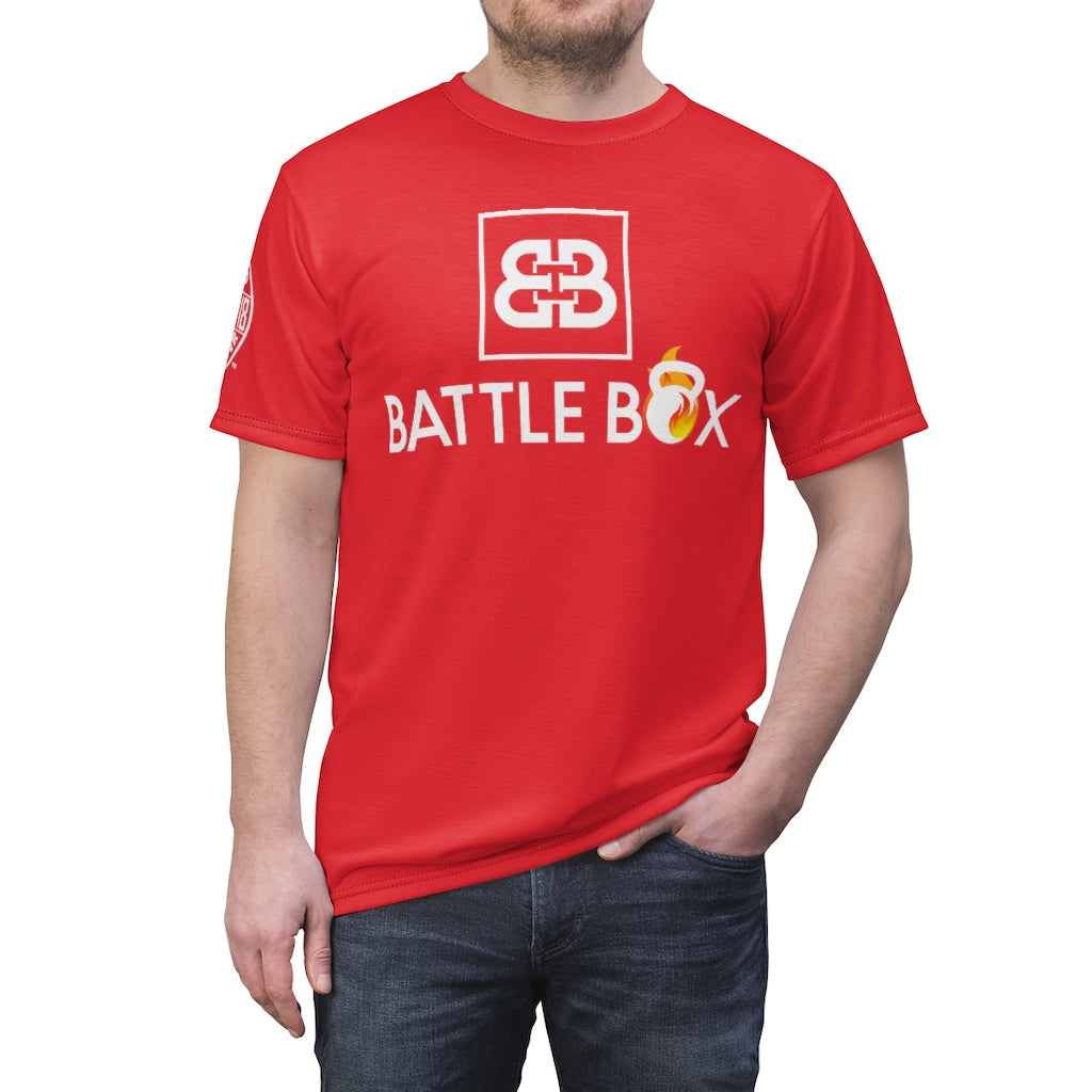 Battle Box Unisex Triple Print Red T-Shirt