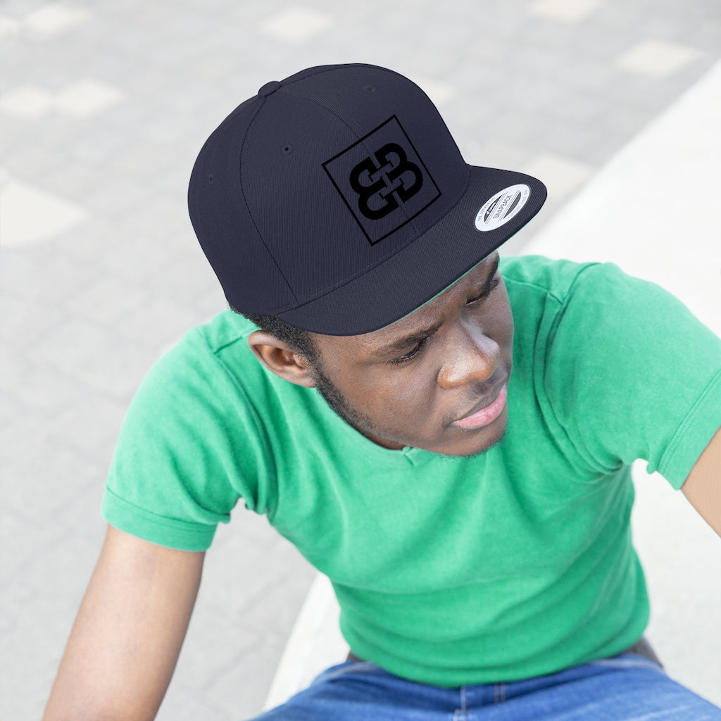 Battle Box Unisex [BB] Black Logo Flat Bill Hat