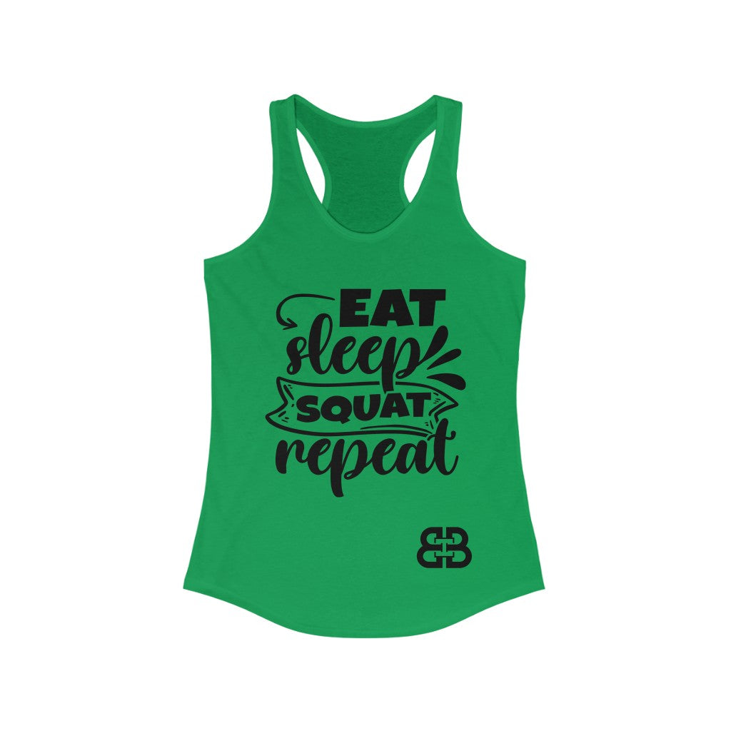 Women's Eat Sleep Battle Box Racerback Tank -2A