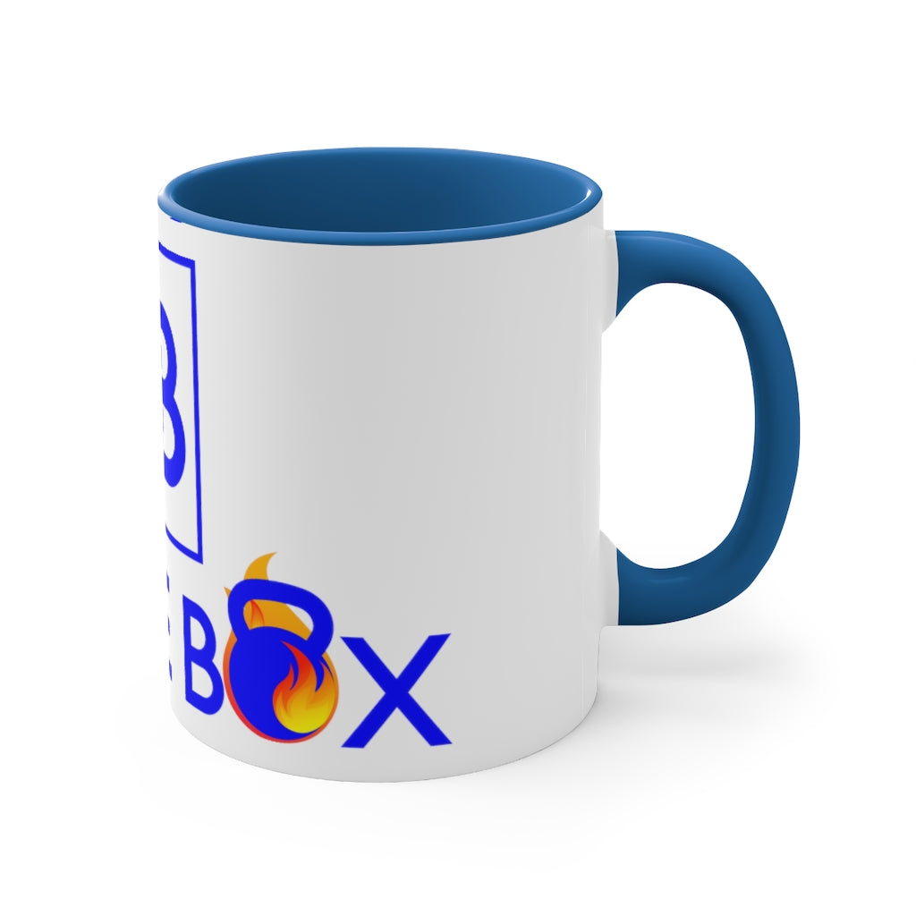 Battle Box Accent Blue Logo Coffee Mug, 11oz