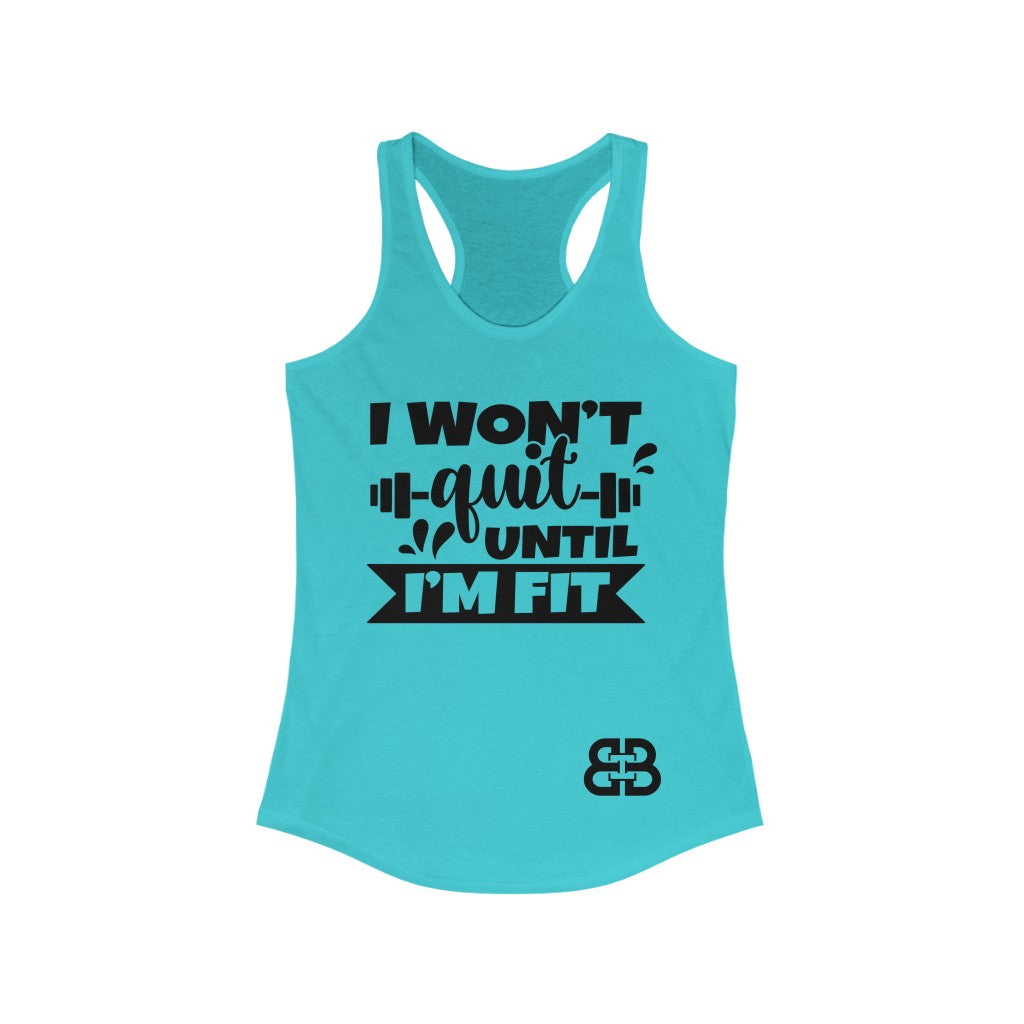 Women's Won't Quit Battle Box Racerback Tank -2A