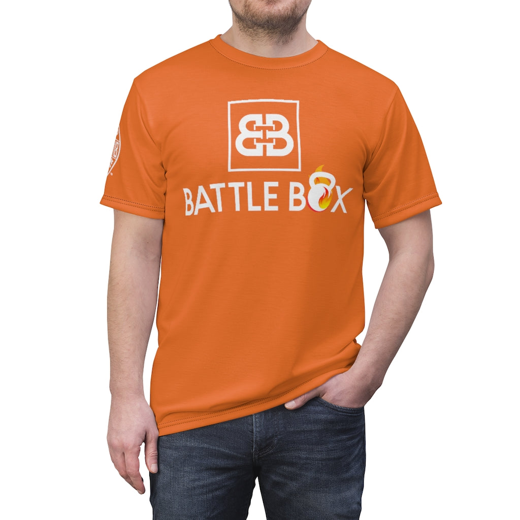 Battle Box Unisex Triple Print Orange T-Shirt
