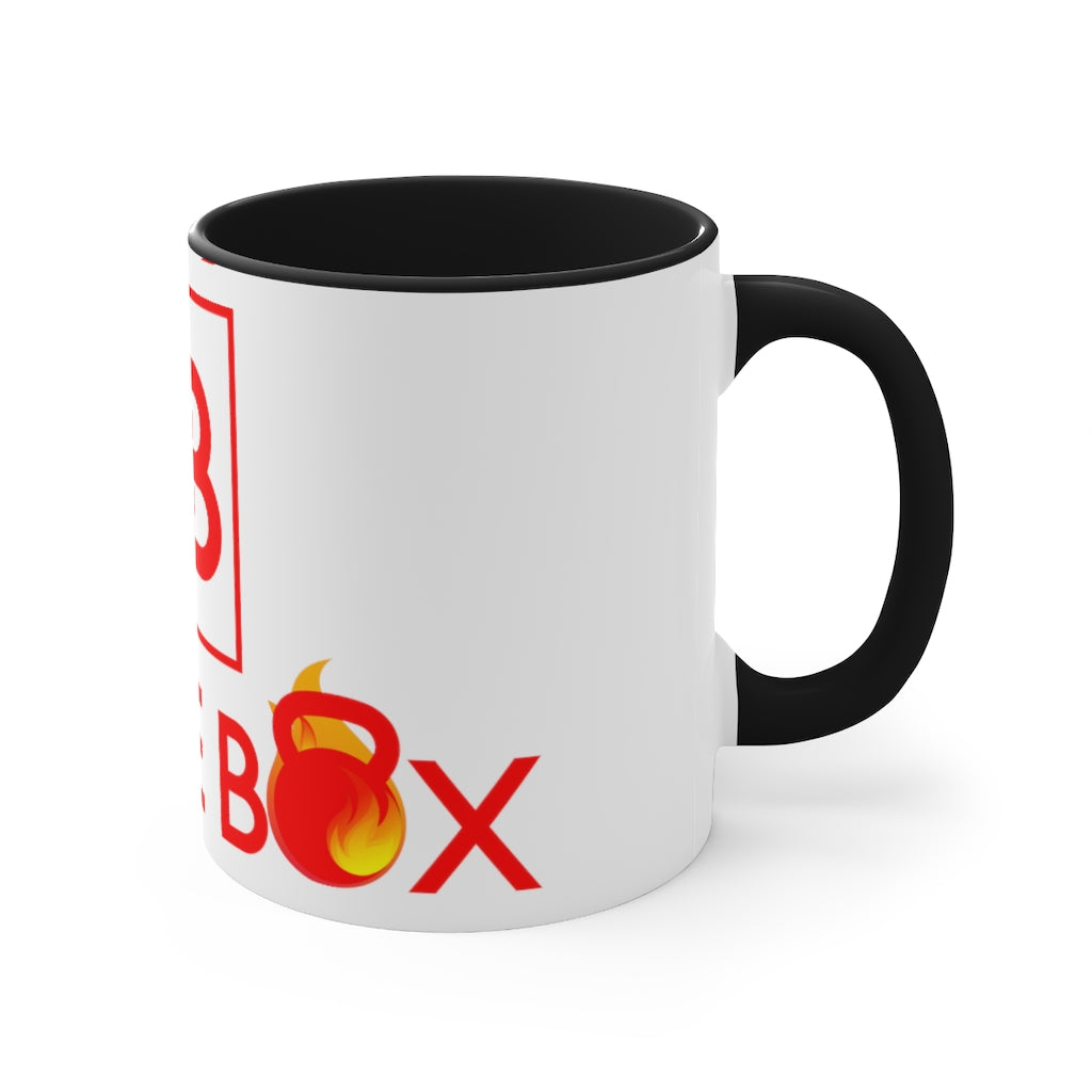 Battle Box Accent Red Logo Coffee Mug, 11oz