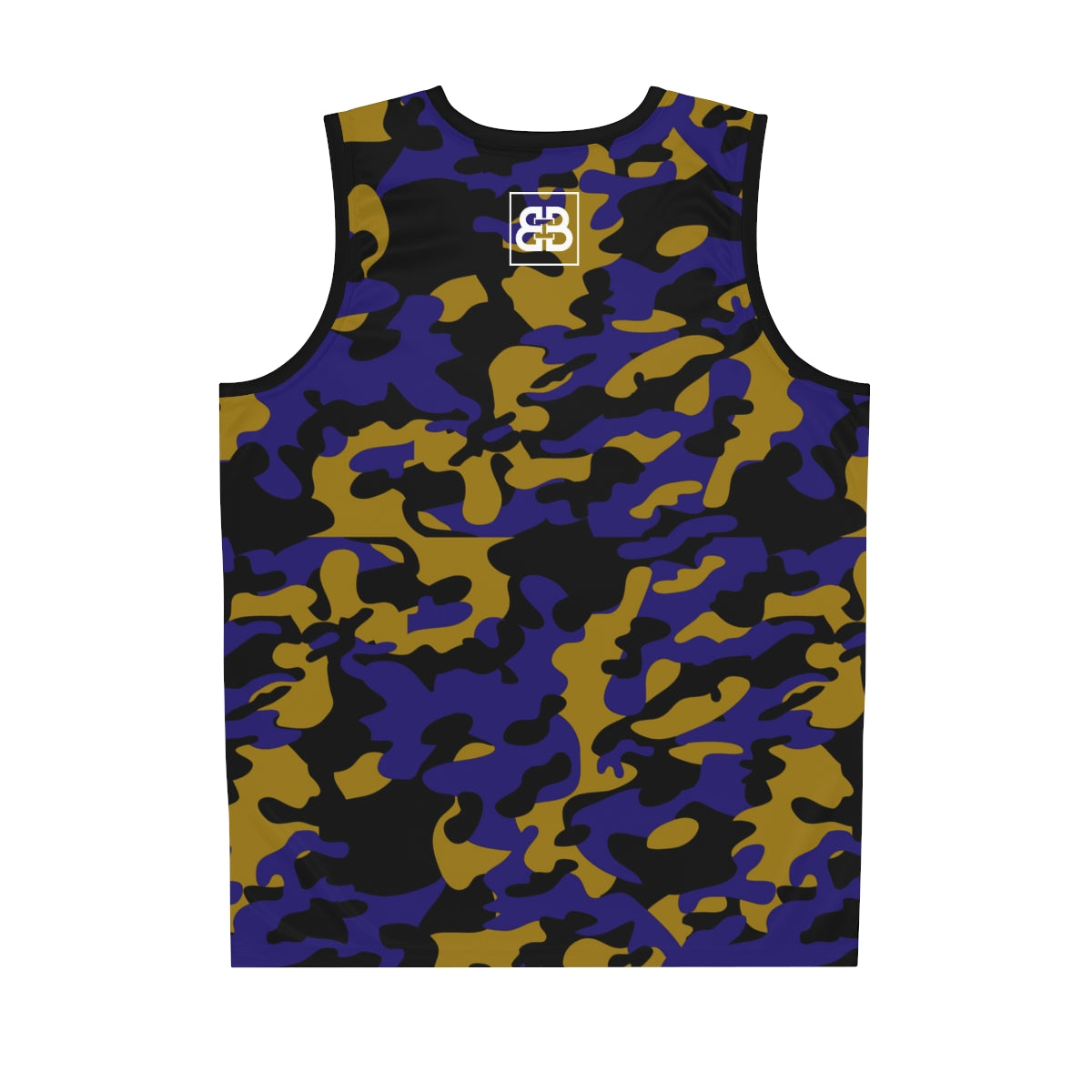 Battle Box Gold Black Camo Basketball Jersey