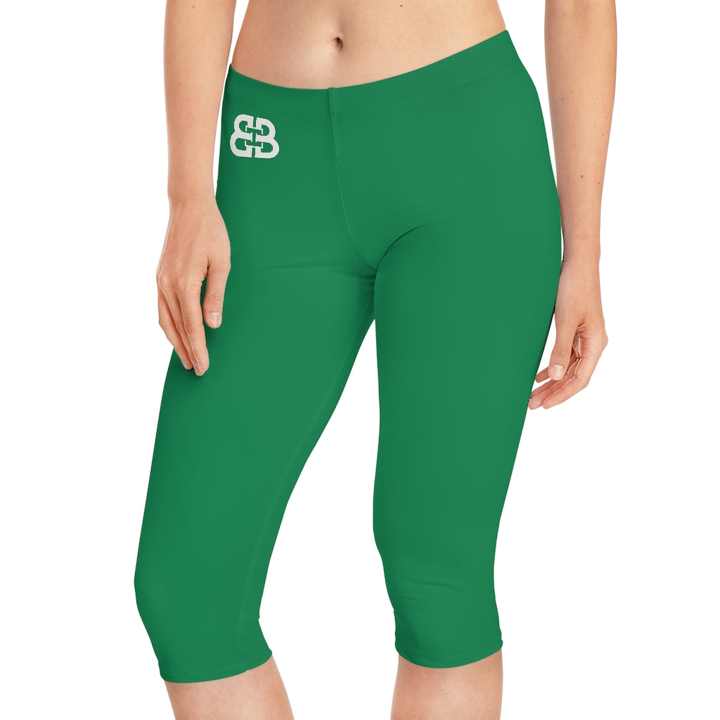 Battle Box [BB] Women's Green Capri Leggings