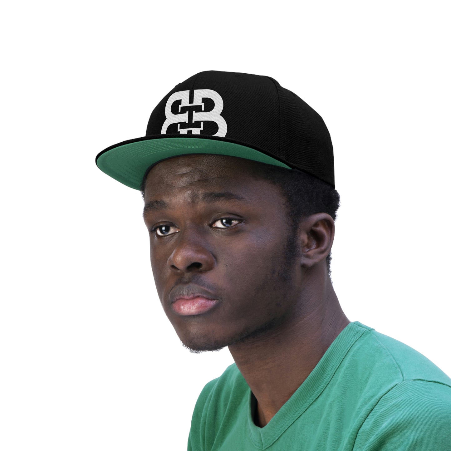 Battle Box Unisex [BB] White Logo Flat Bill Hat