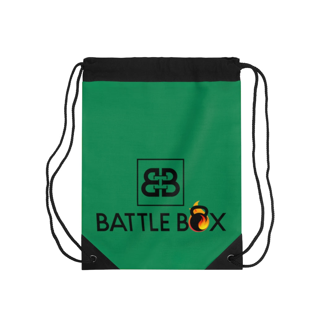 Battle Box Green Drawstring Bag