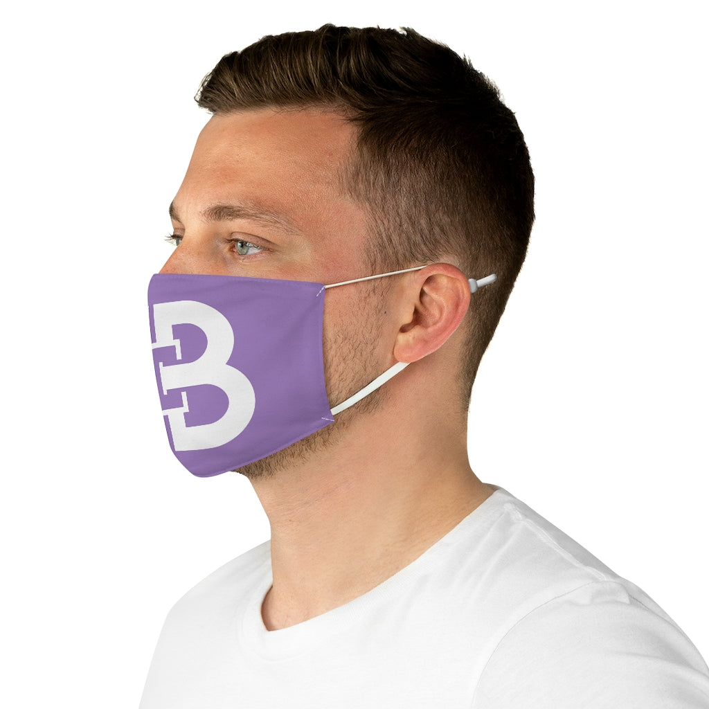 Purple Battle Box Fabric Face Mask