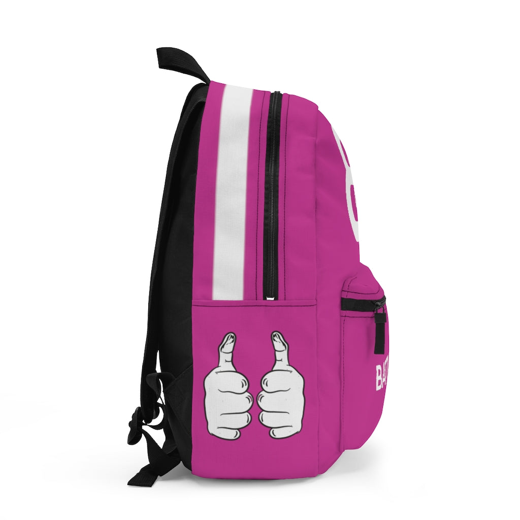 Battle Box Gym Fitness Pink Train Hard Backpack