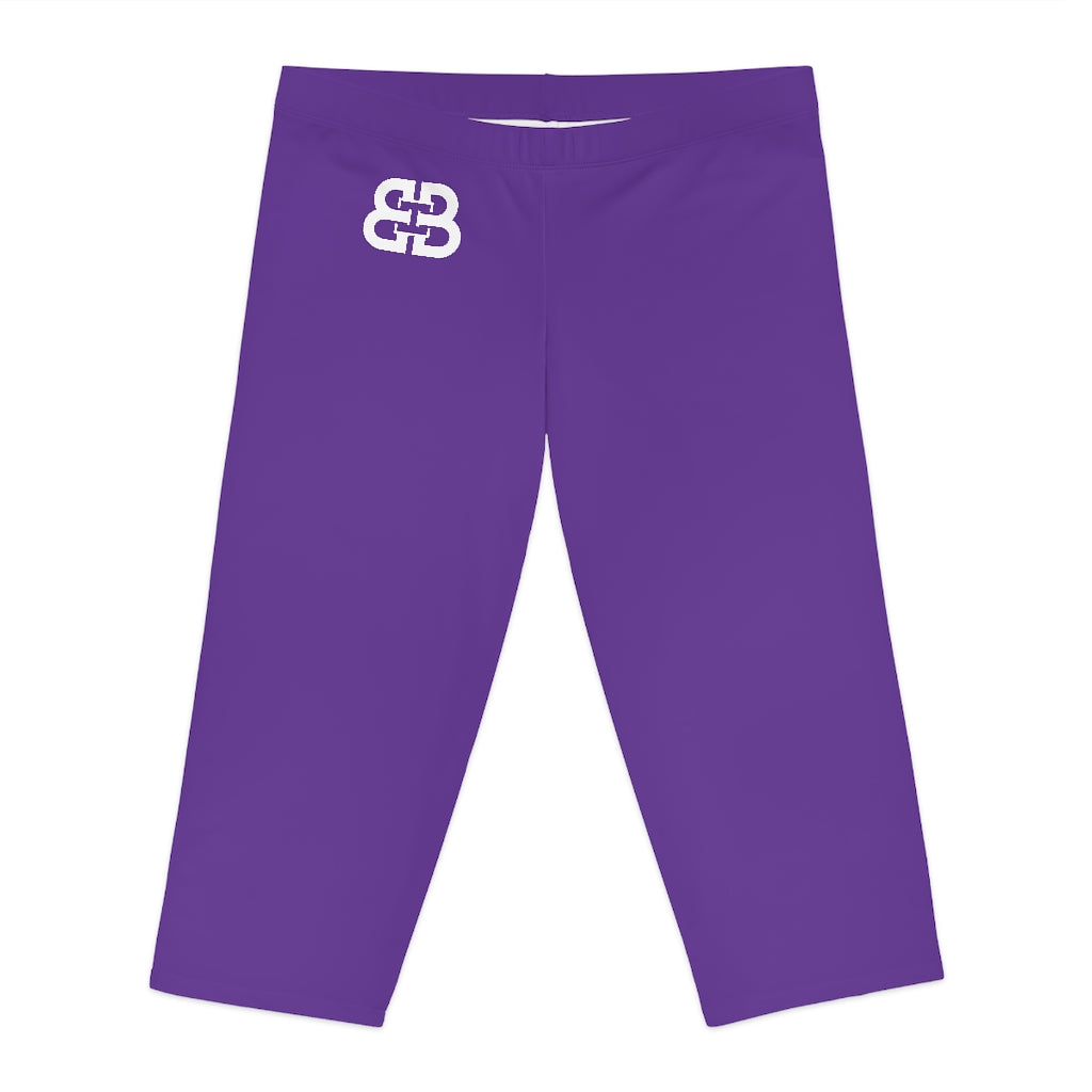 Battle Box [BB] Women's Purple Capri Leggings